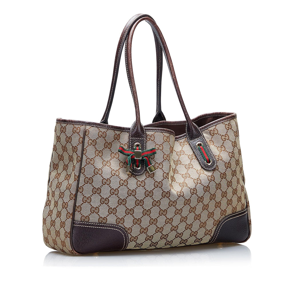 Gucci GG Canvas Princy Tote Bag (SHG-NumBEo)