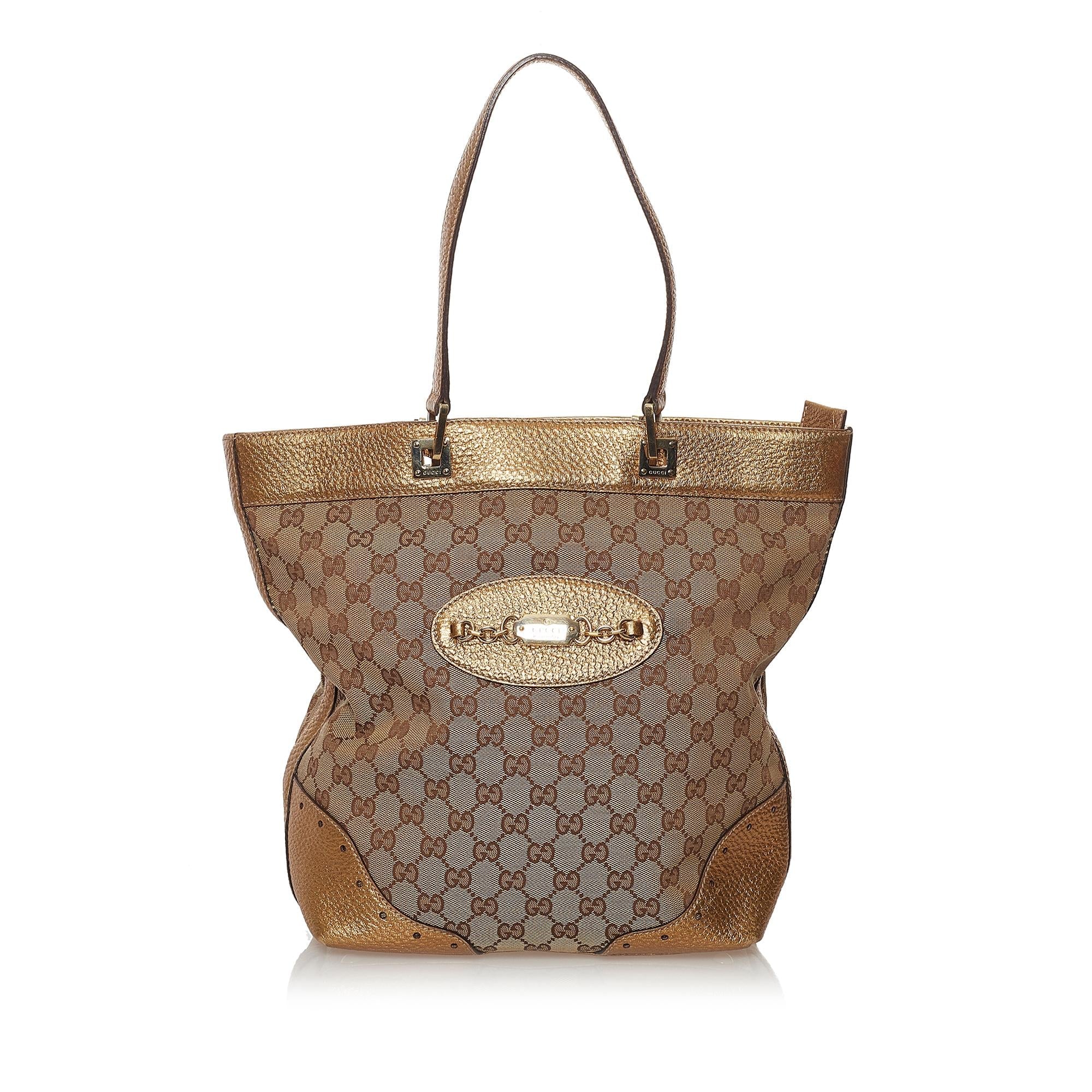 Gucci GG Canvas Punch Tote Bag (SHG-32485)