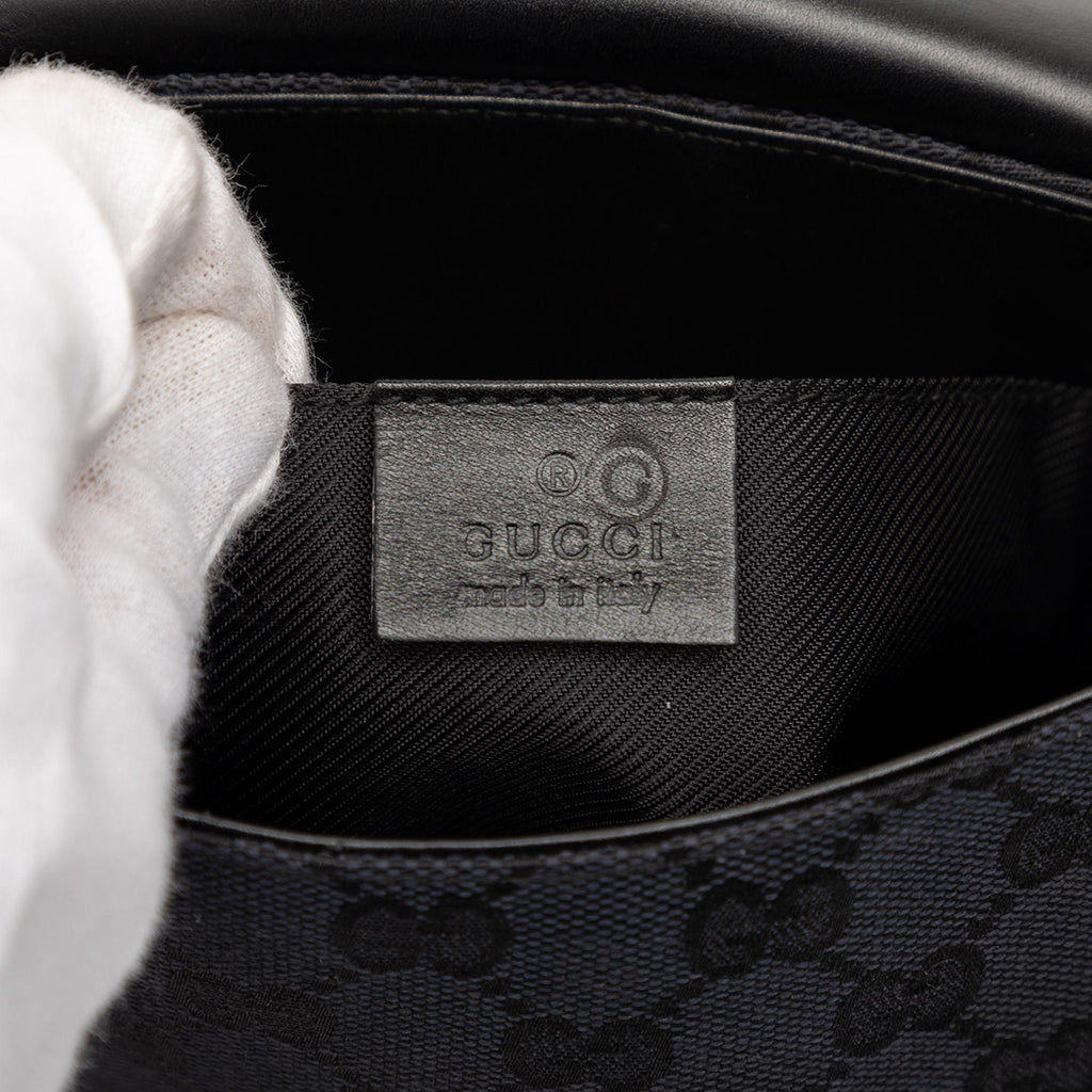 Gucci GG Canvas Resin Chain Flap Shoulder Bag
