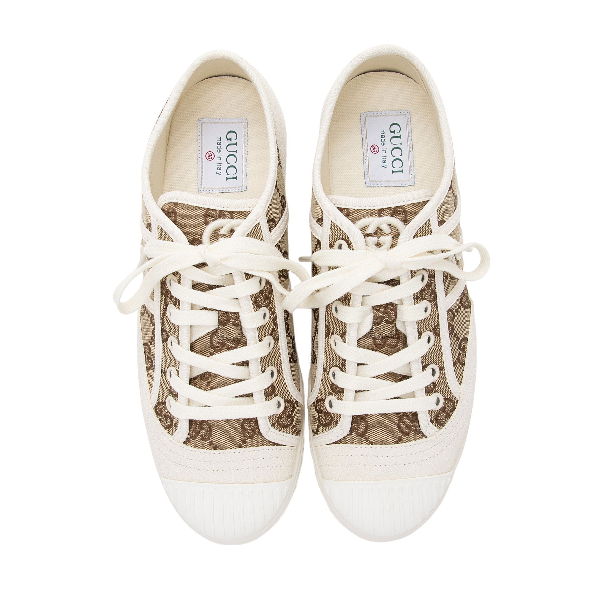 Gucci GG Canvas Sneakers - Size 8 / 38 (SHF-lc2jmk)