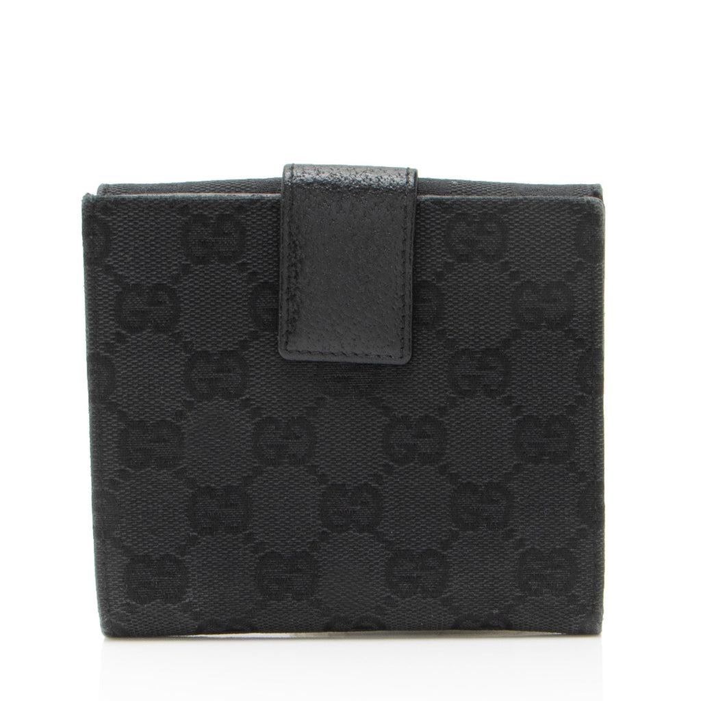 Gucci GG Canvas Studded French Wallet