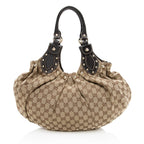 Gucci GG Canvas Studded Pelham Small Shoulder Bag (SHF-19024)