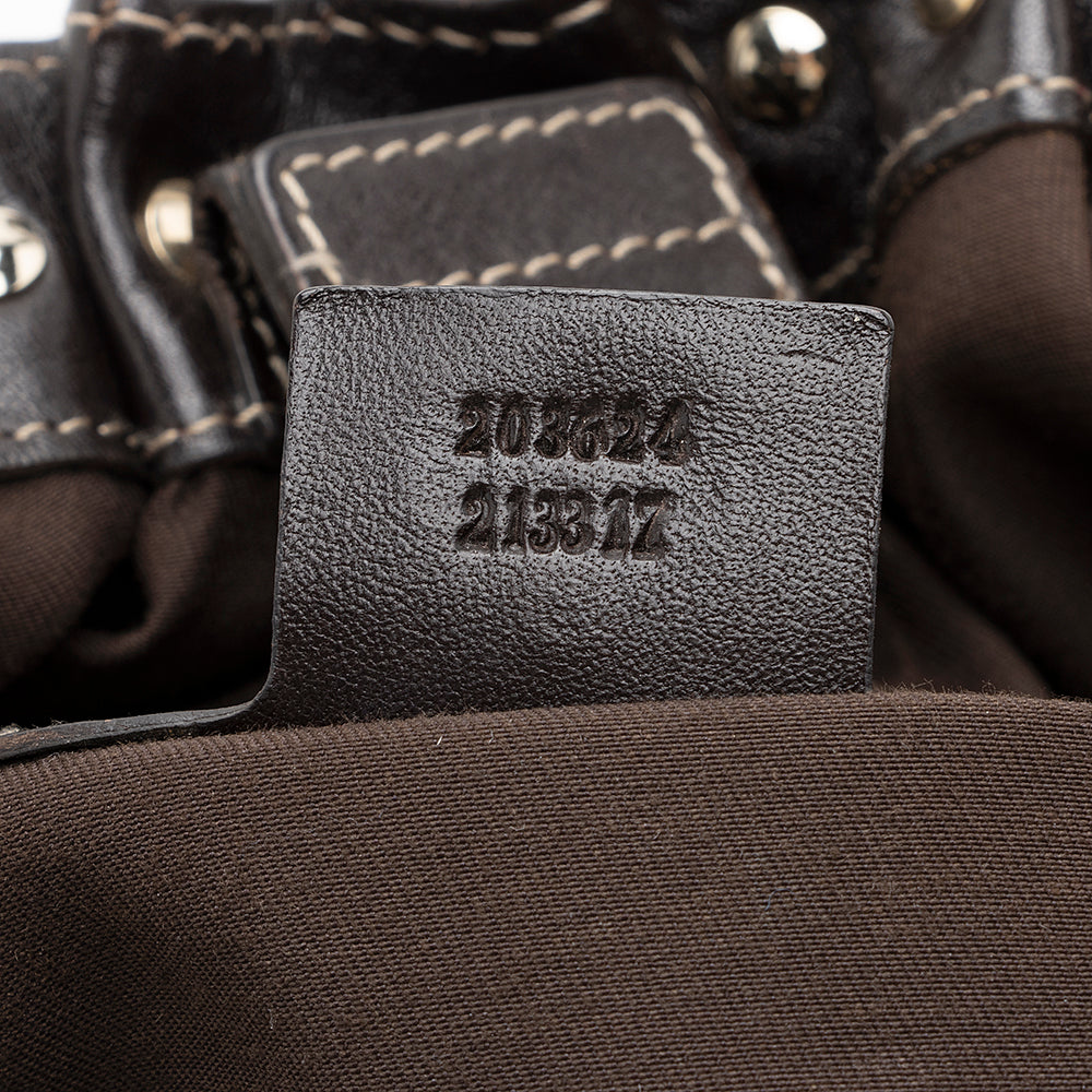 Gucci GG Canvas Studded Pelham Small Shoulder Bag (SHF-19024)