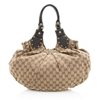 Gucci GG Canvas Studded Pelham Small Shoulder Bag (SHF-19024)