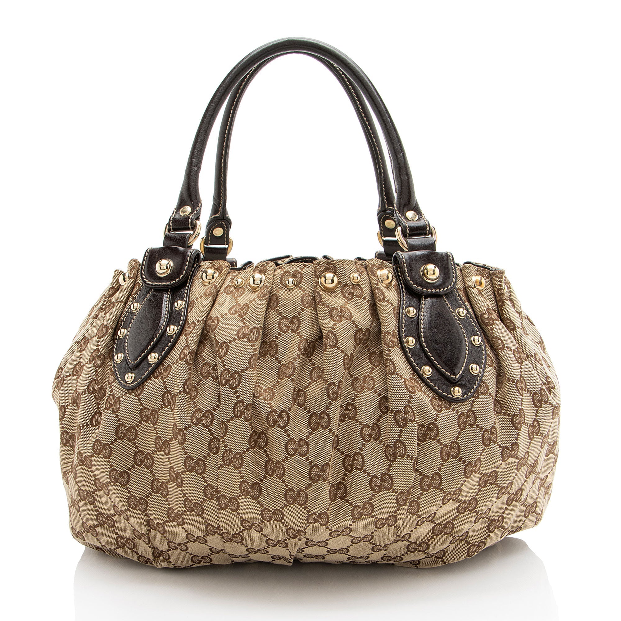 Gucci GG Canvas Studded Pelham Small Tote