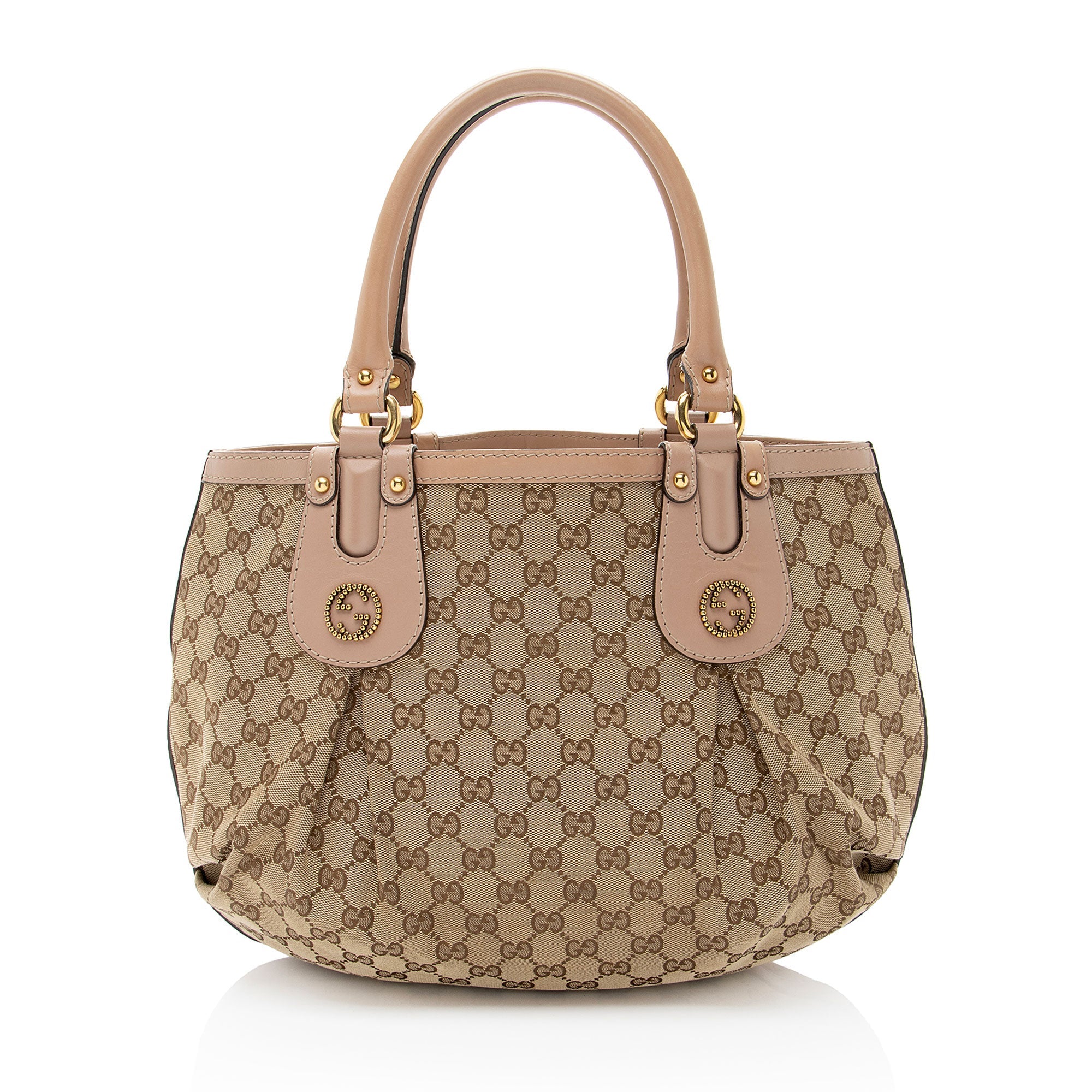 Gucci GG Canvas Studded Scarlett Medium Tote