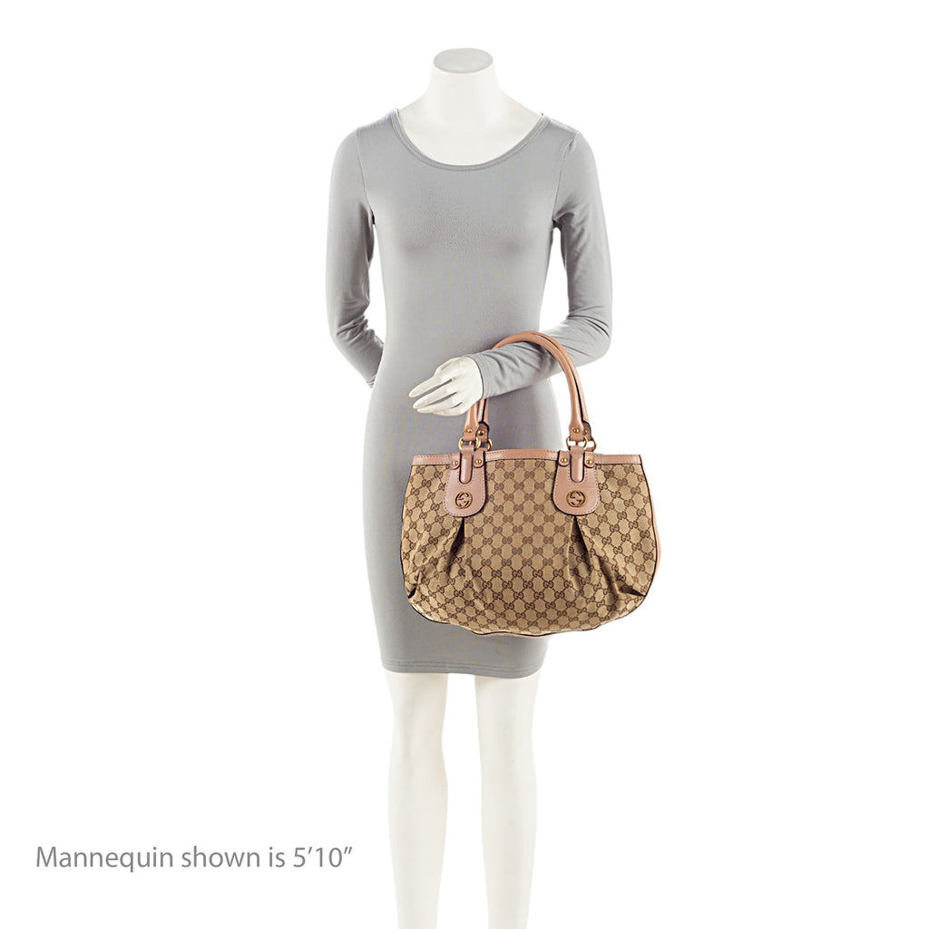 Gucci GG Canvas Studded Scarlett Medium Tote