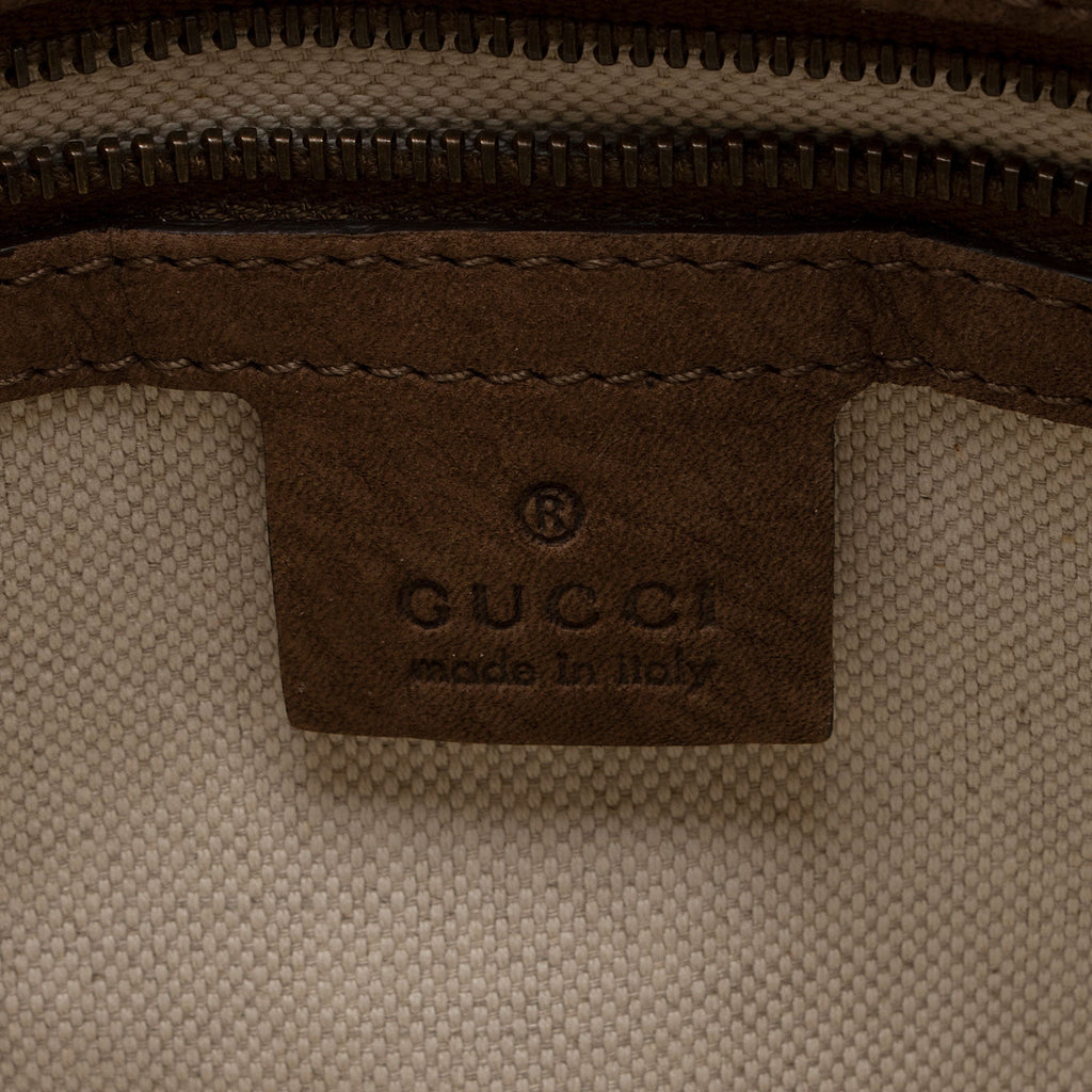 Gucci GG Canvas Suede Running Medium Hobo (SHF-FV9sin)