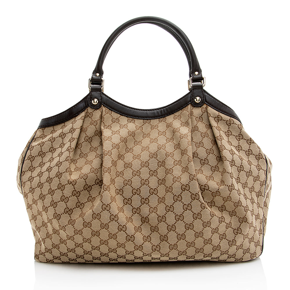 Gucci GG Canvas Sukey Large Tote (SHF-19513)
