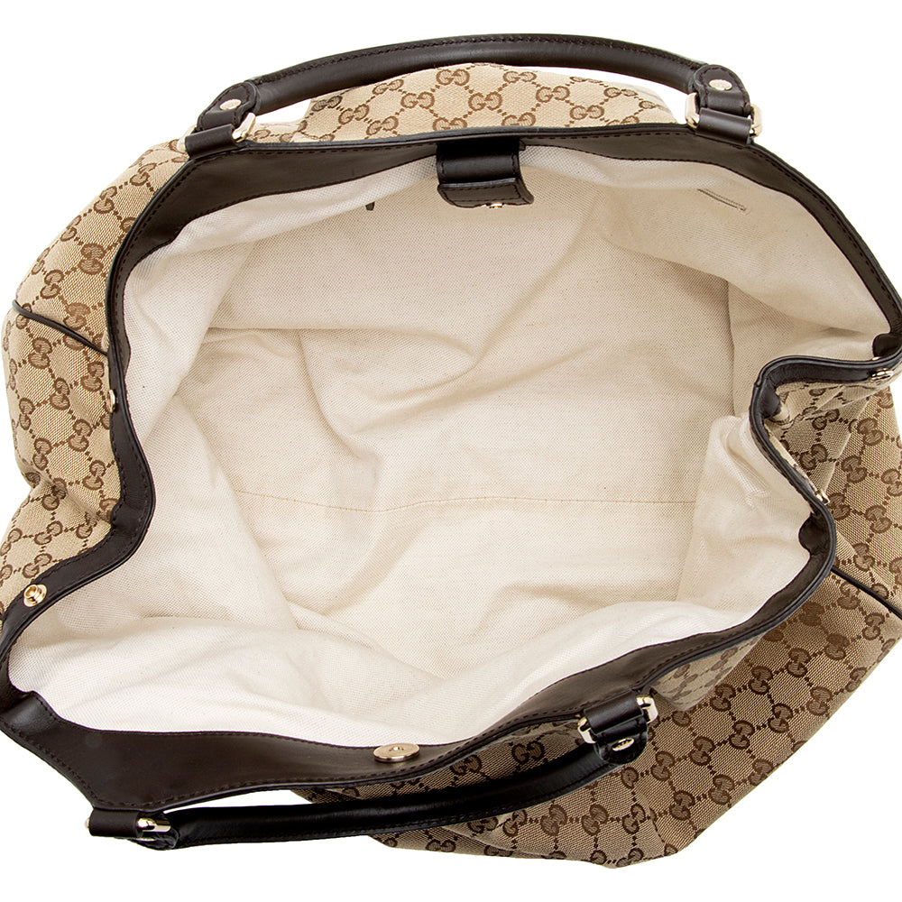 Gucci GG Canvas Sukey Large Tote (SHF-19513)