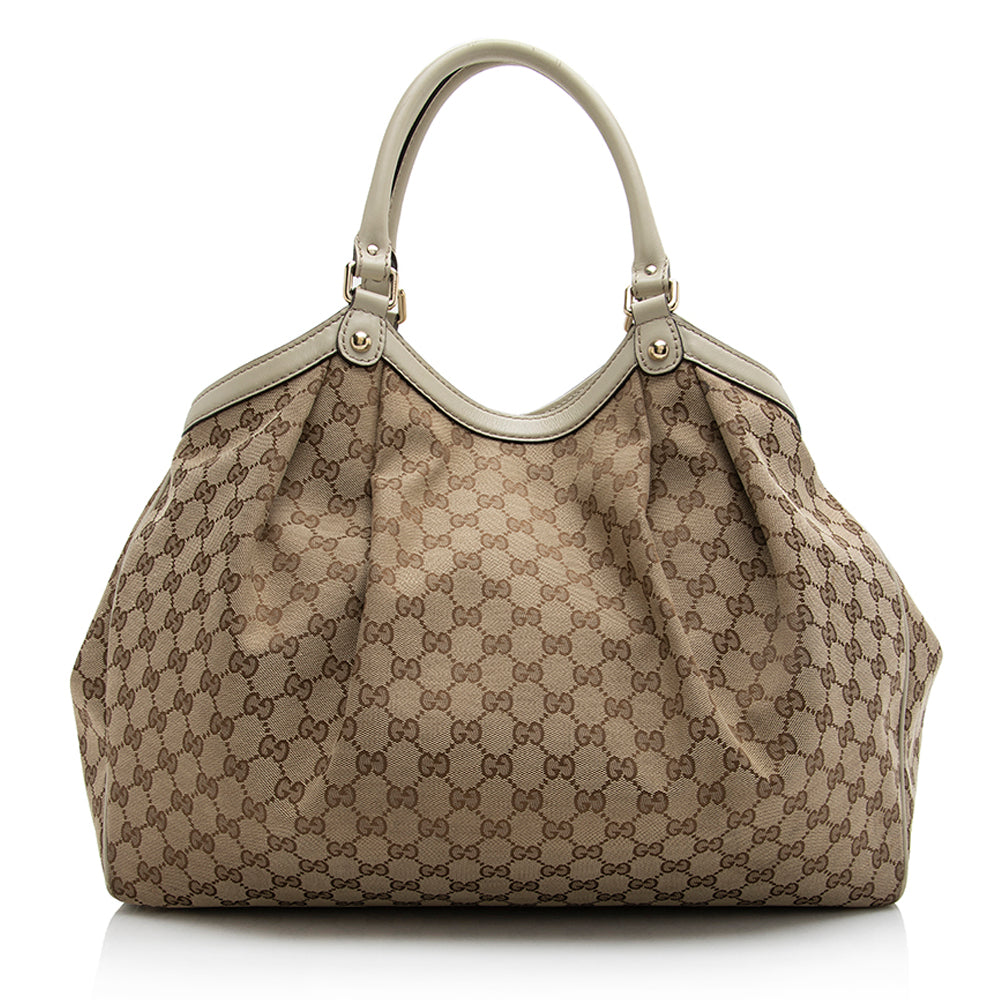 Gucci GG Canvas Sukey Large Tote (SHF-21485)