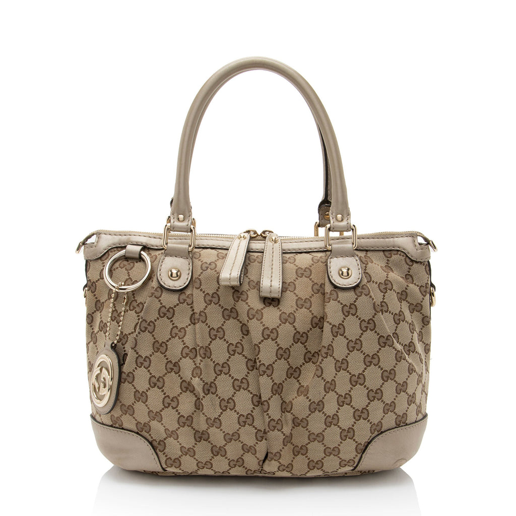 Gucci GG Canvas Sukey Medium Satchel