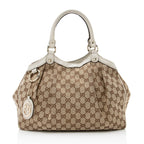 Gucci GG Canvas Sukey Medium Tote (SHF-20695)