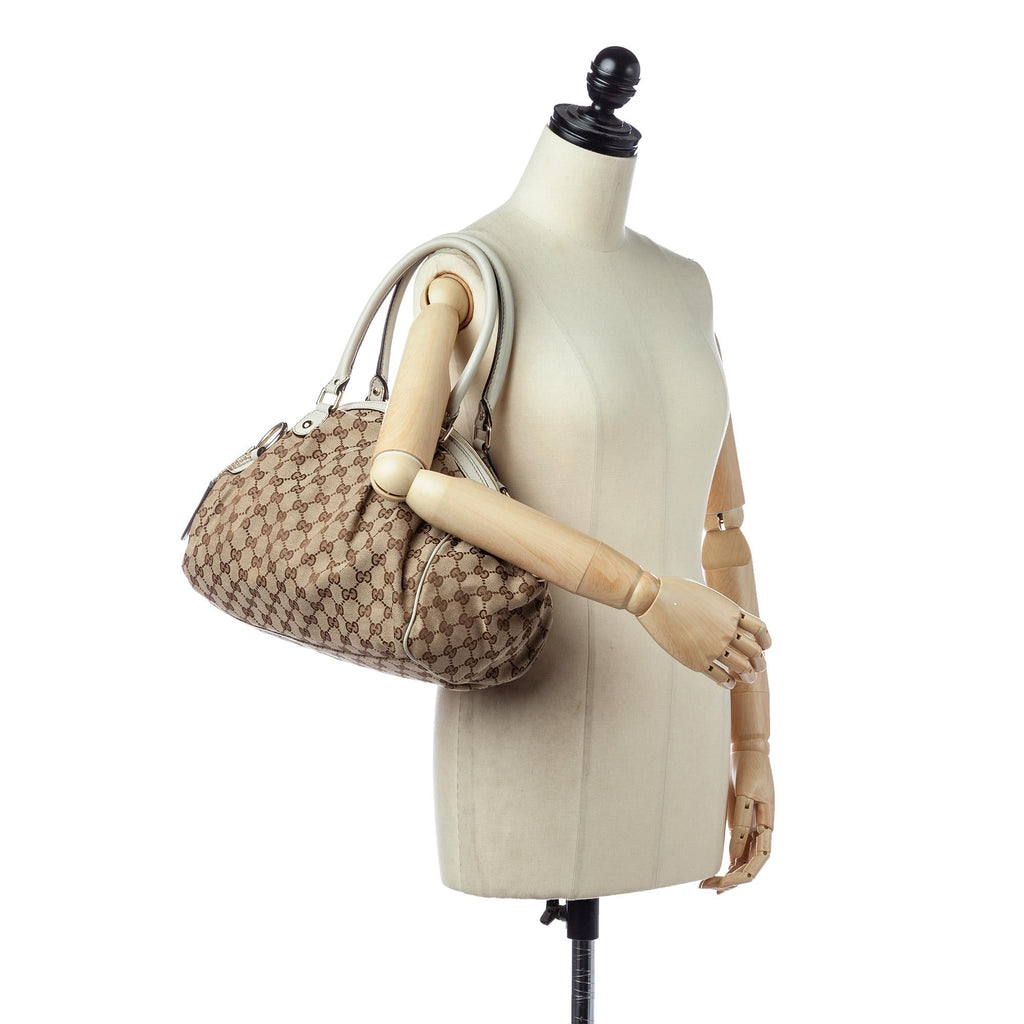 Gucci GG Canvas Sukey Satchel (SHG-29098)