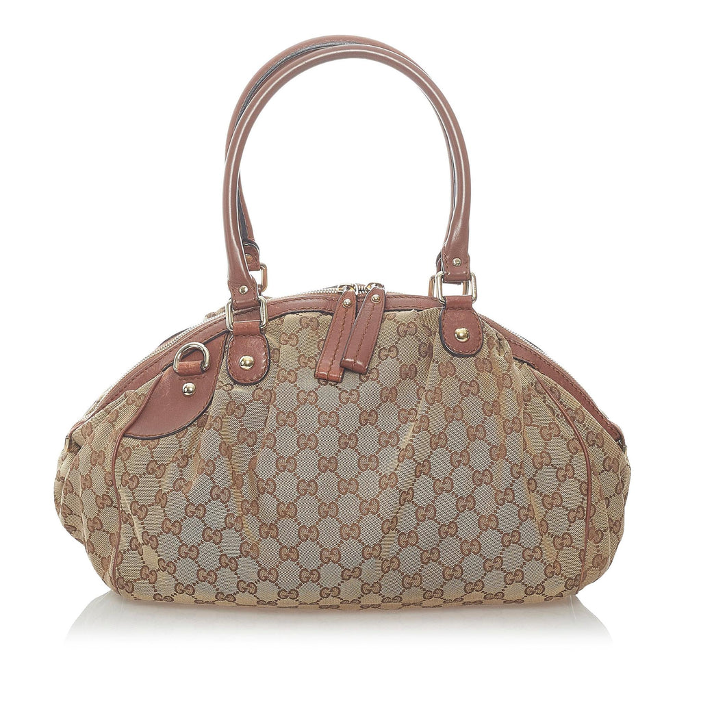 Gucci GG Canvas Sukey Satchel (SHG-32301)
