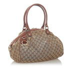 Gucci GG Canvas Sukey Satchel (SHG-32301)