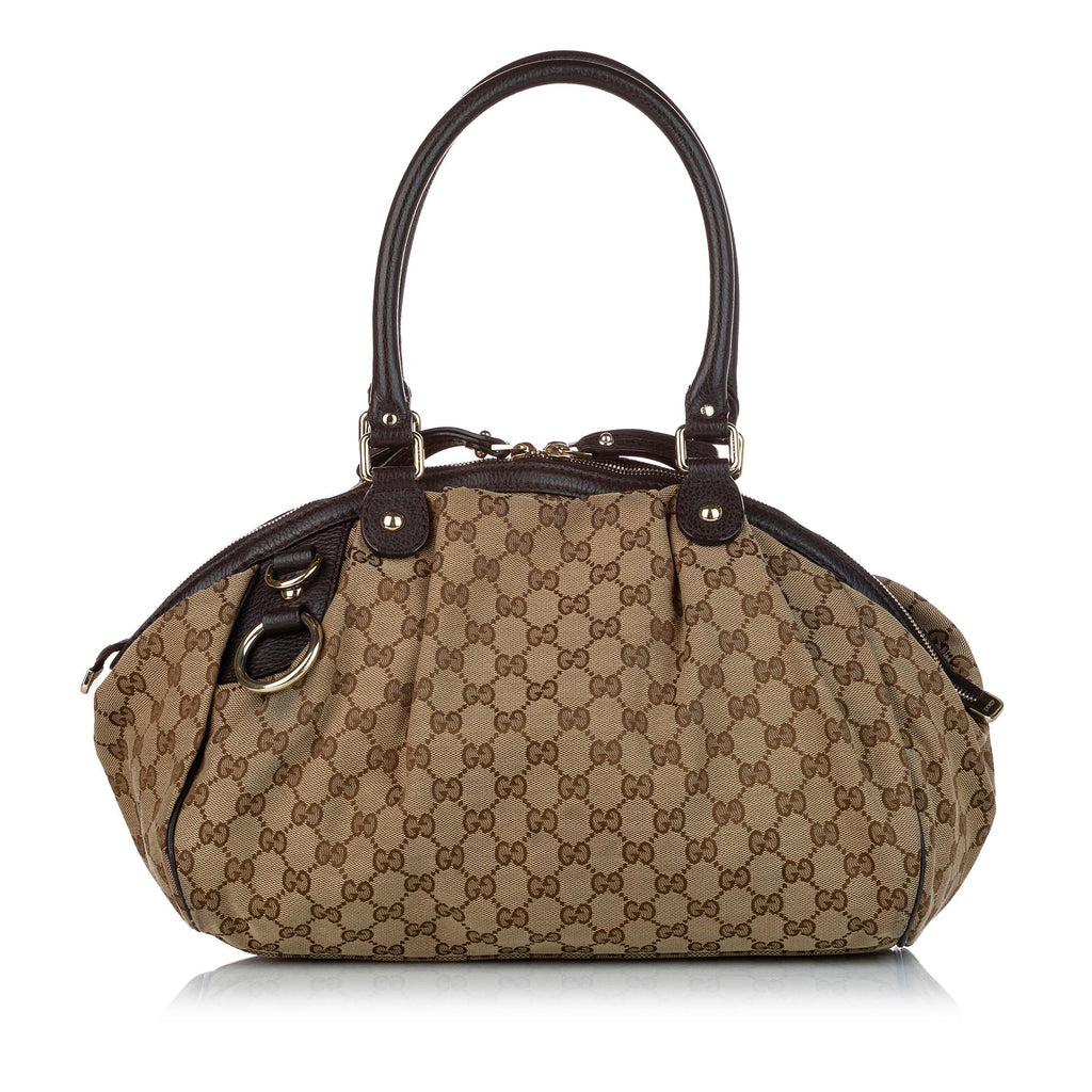 Gucci GG Canvas Sukey Satchel (SHG-37363)