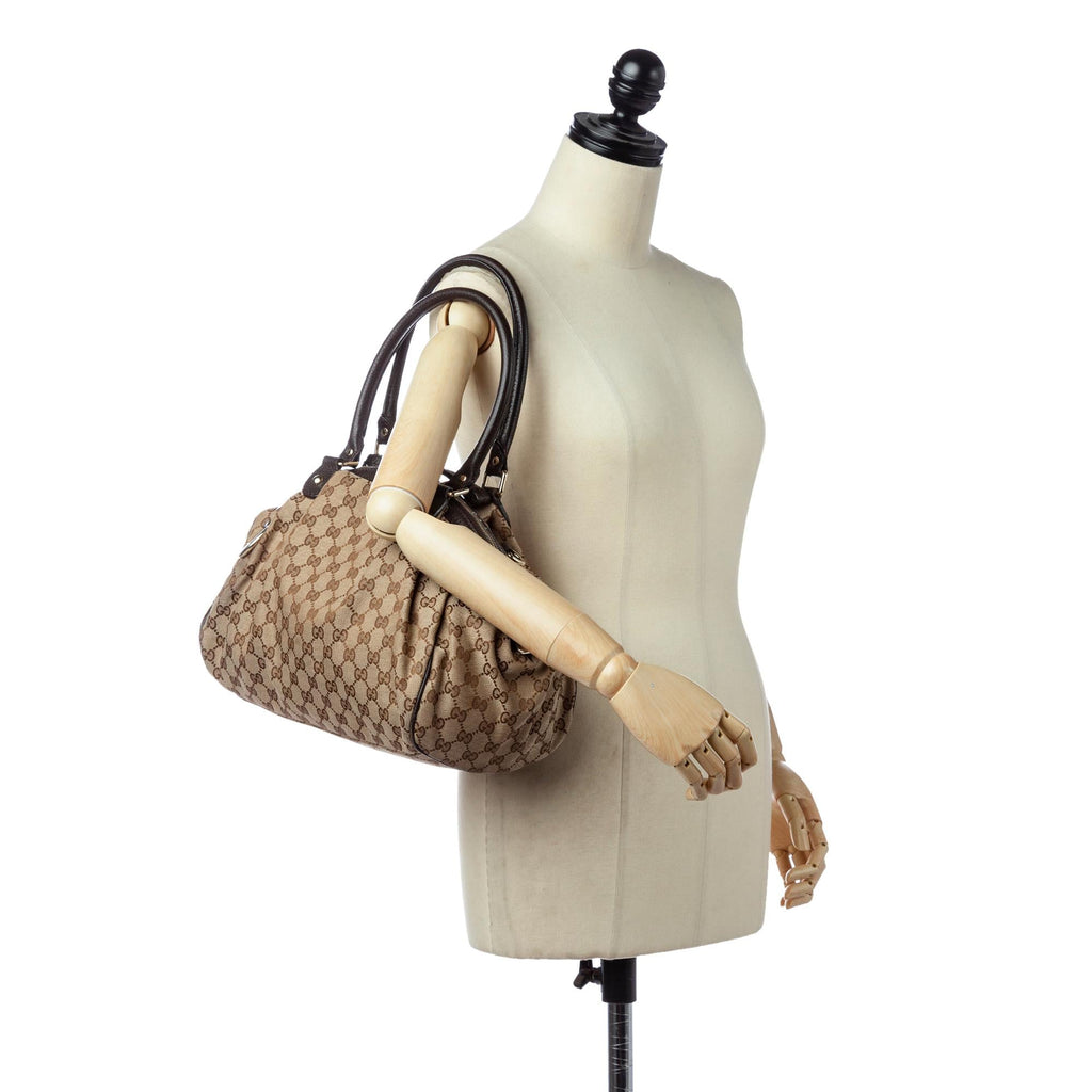 Gucci GG Canvas Sukey Satchel (SHG-37363)