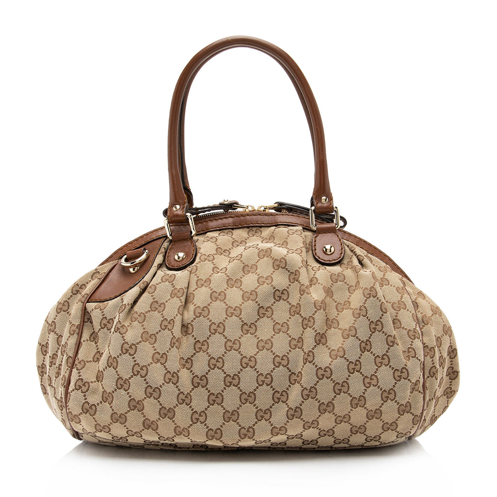 Gucci GG Canvas Sukey Satchel (SHF-LMfHFS)