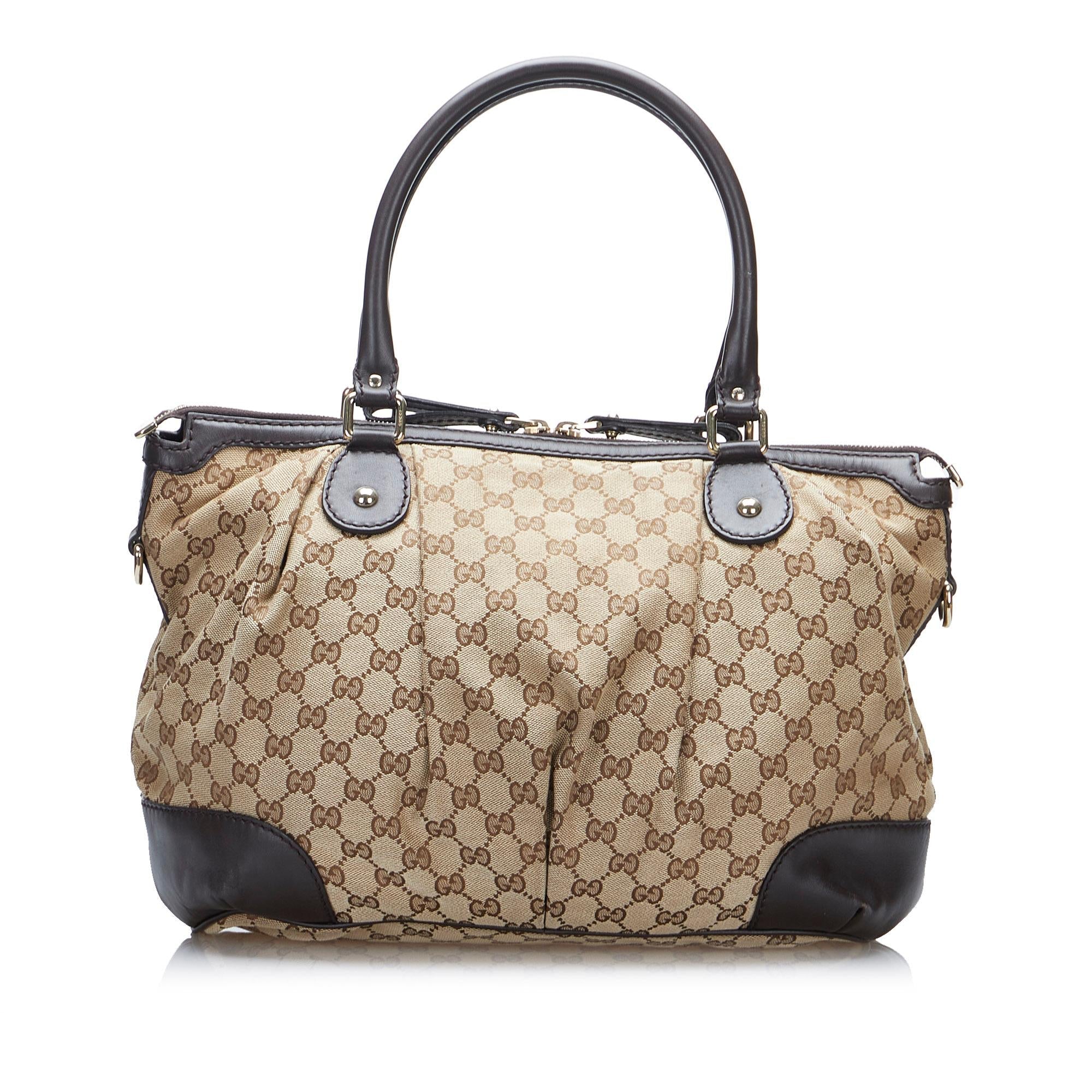 Gucci GG Canvas Sukey Satchel (SHG-D5vFKz)