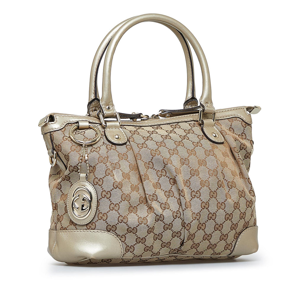 Gucci GG Canvas Sukey Satchel (SHG-Qp9hPO)
