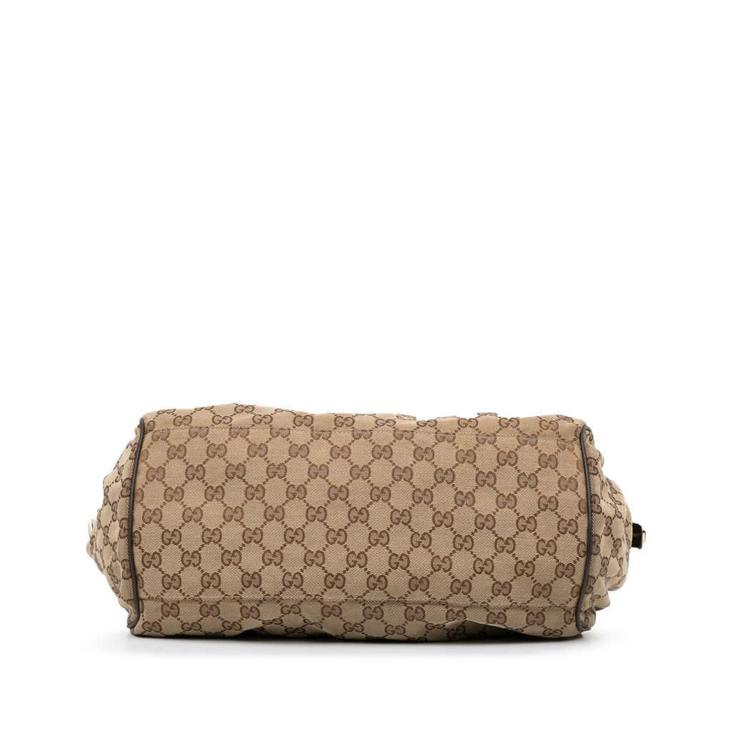 Gucci GG Canvas Sukey Satchel (SHG-OwA3vA)