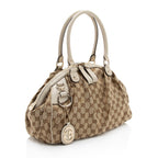 Gucci GG Canvas Sukey Satchel (SHF-SQFOq5)