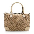 Gucci GG Canvas Sukey Top Handle Medium Satchel (SHF-20029)
