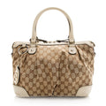 Gucci GG Canvas Sukey Top Handle Medium Satchel (SHF-20030)