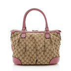 Gucci GG Canvas Sukey Top Handle Medium Satchel (SHF-20045)