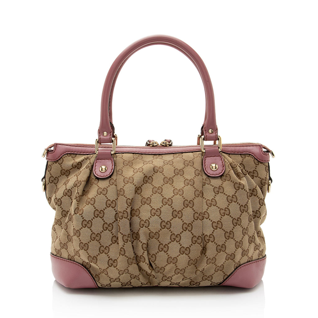 Gucci GG Canvas Sukey Medium Satchel (SHF-pOZTUq)