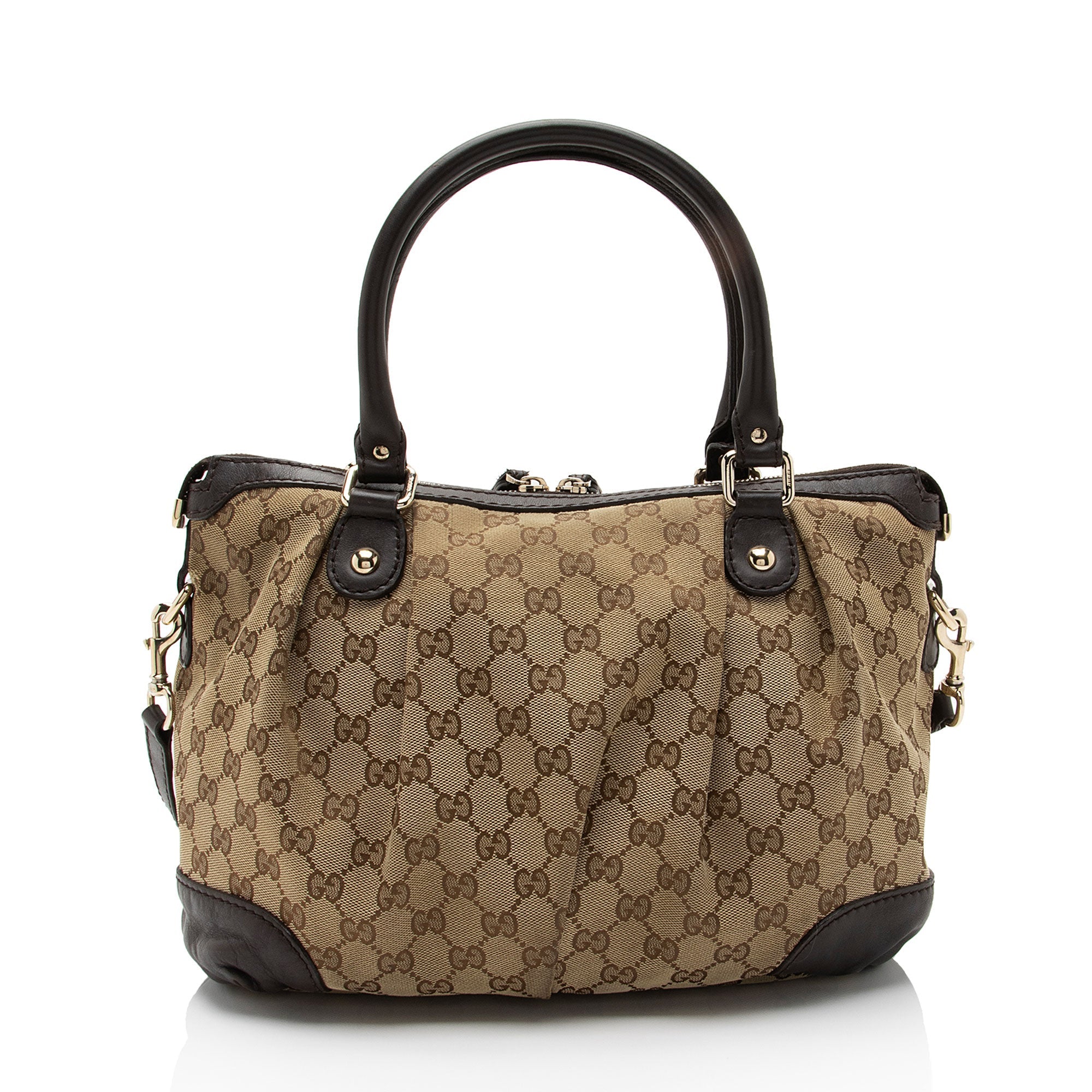 Gucci GG Canvas Sukey Top Handle Medium Satchel (SHF-oD6OoS)