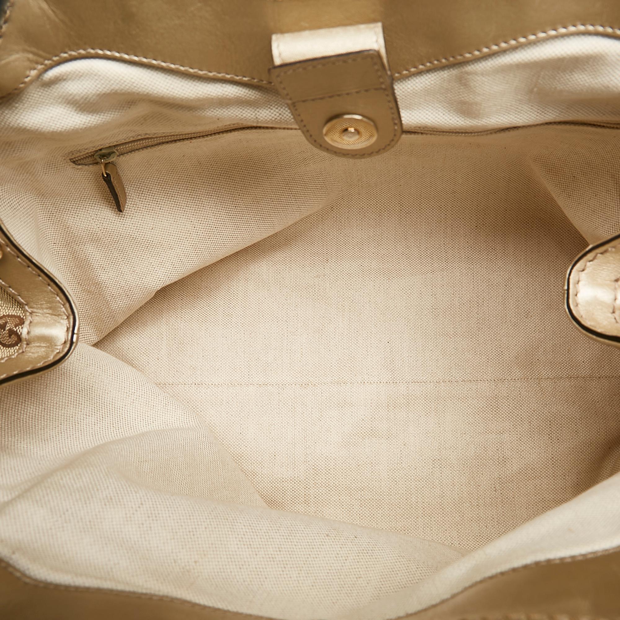 Gucci GG Canvas Sukey Tote Bag (SHG-29286)