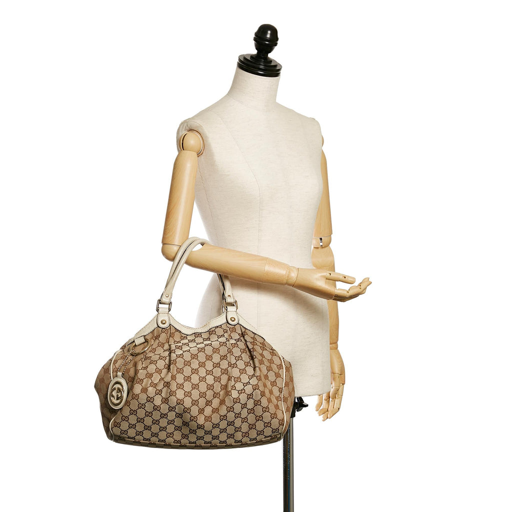 Gucci GG Canvas Sukey Tote Bag (SHG-32571)