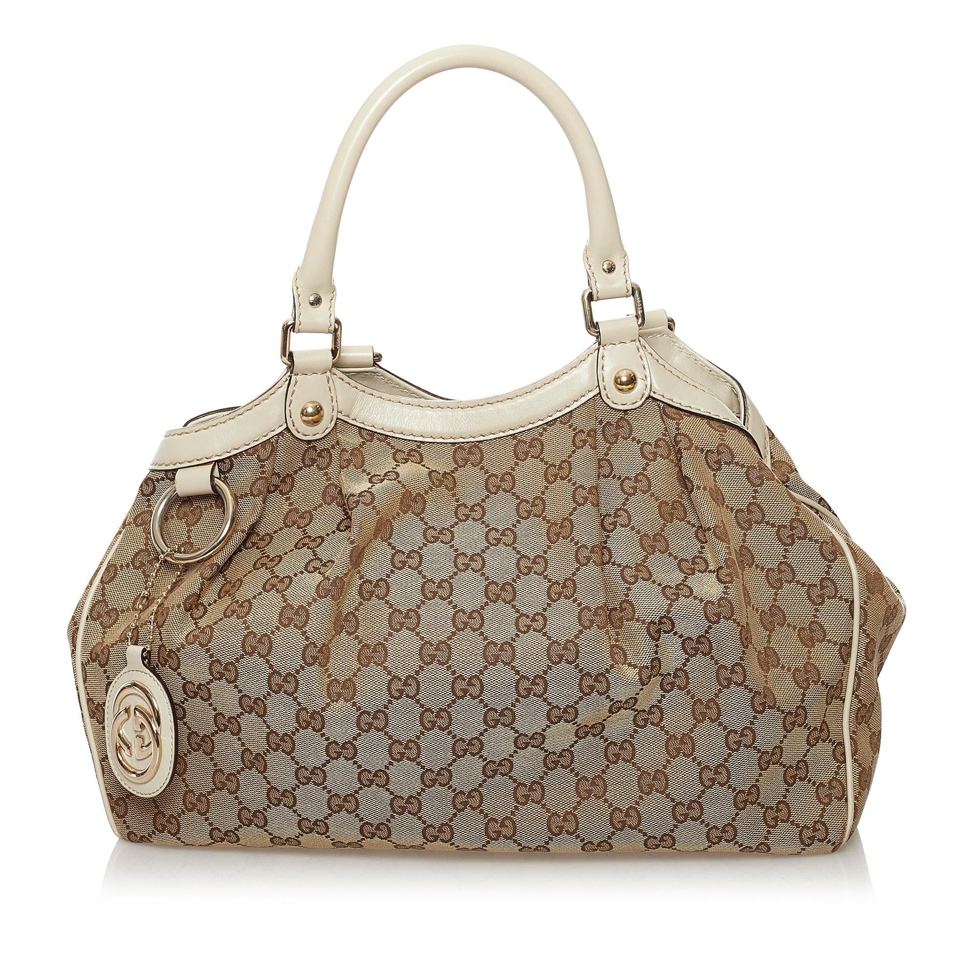 Gucci GG Canvas Sukey Tote Bag (SHG-32722)