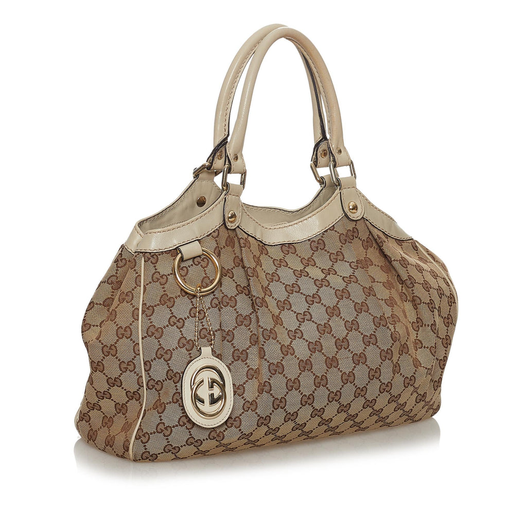Gucci GG Canvas Sukey Tote Bag (SHG-33465)