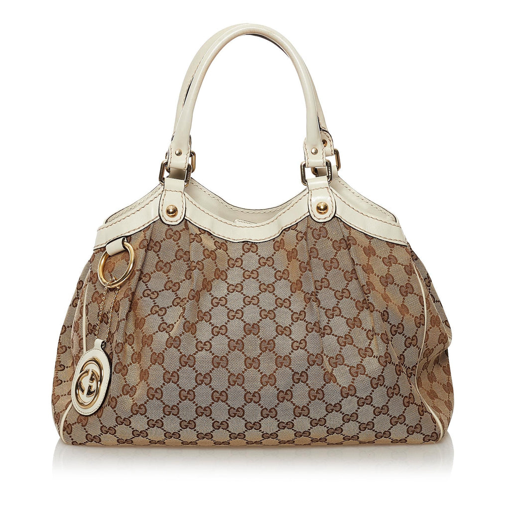 Gucci GG Canvas Sukey Tote Bag (SHG-34120)