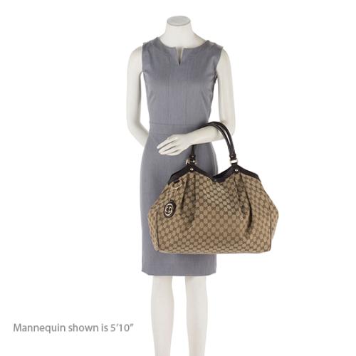 Gucci GG Canvas Sukey Large Tote (SHF-19513)