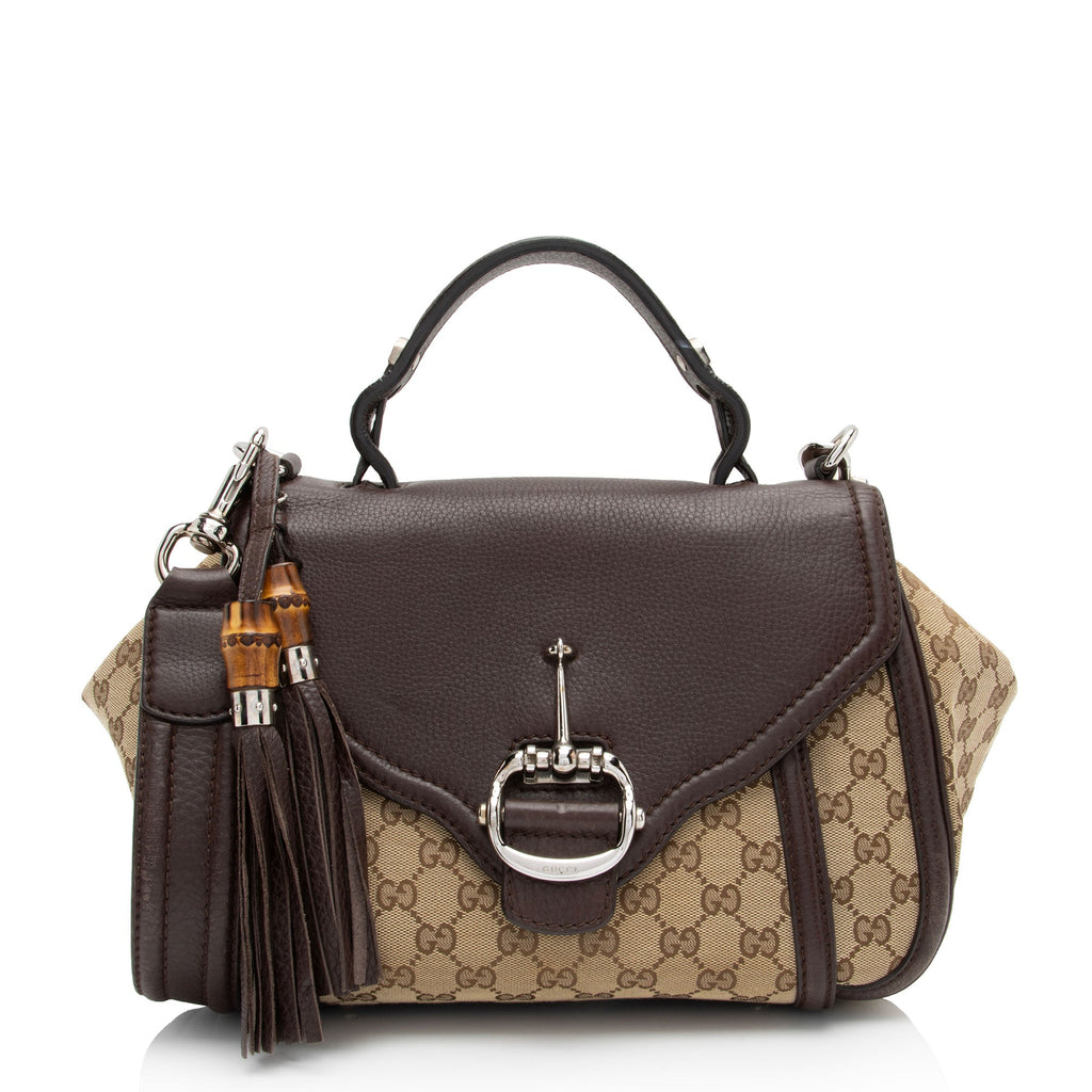 Gucci GG Canvas Techno Horsebit Top Handle (SHF-M1IDuu)