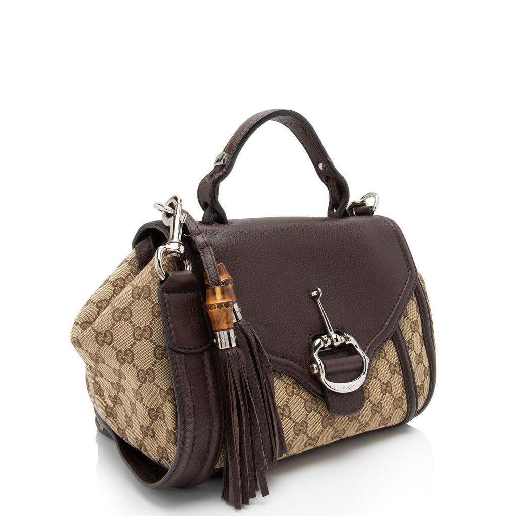 Gucci GG Canvas Techno Horsebit Top Handle (SHF-M1IDuu)