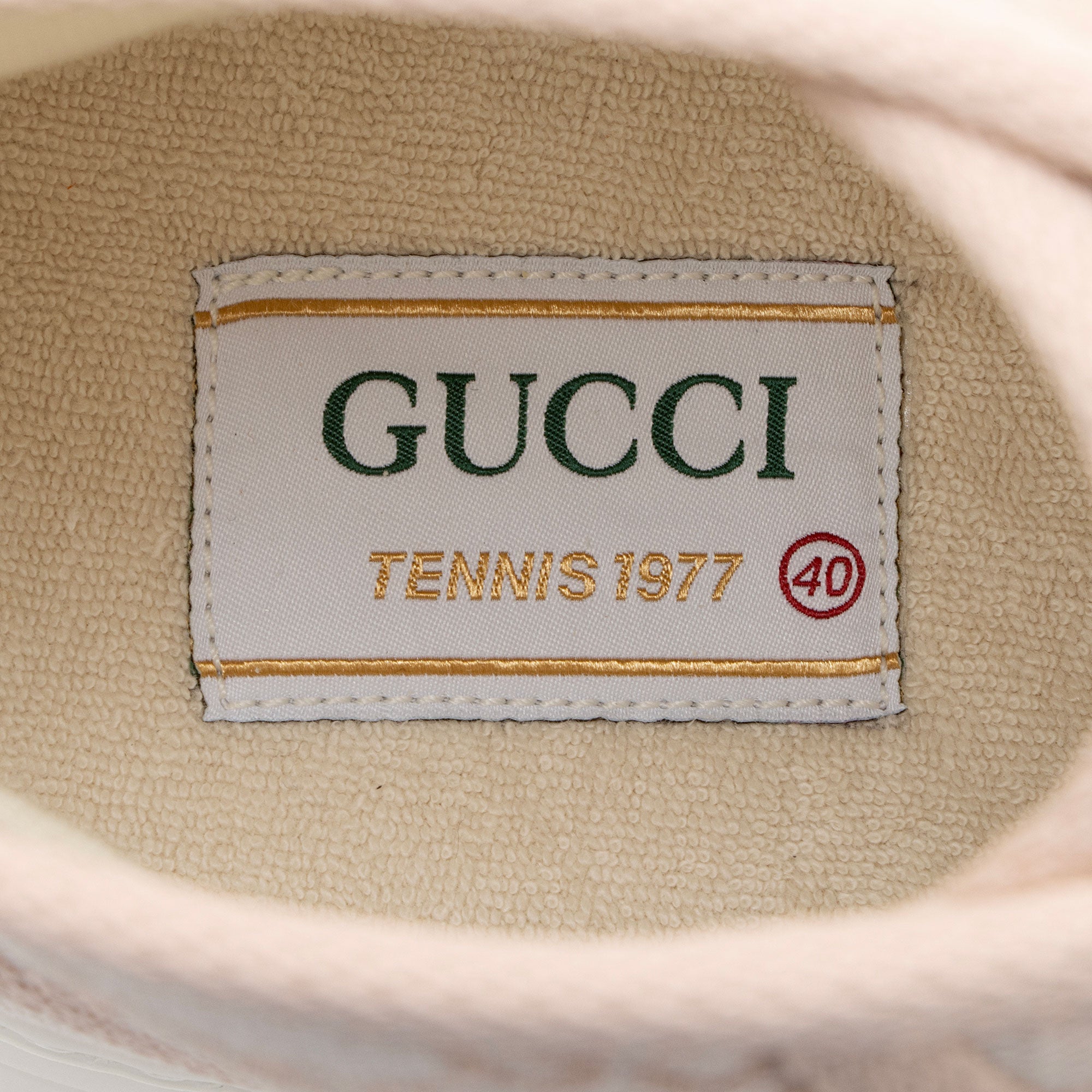 Gucci GG Canvas Tennis 1977 Platform High Top Sneakers - Size 10 / 40
