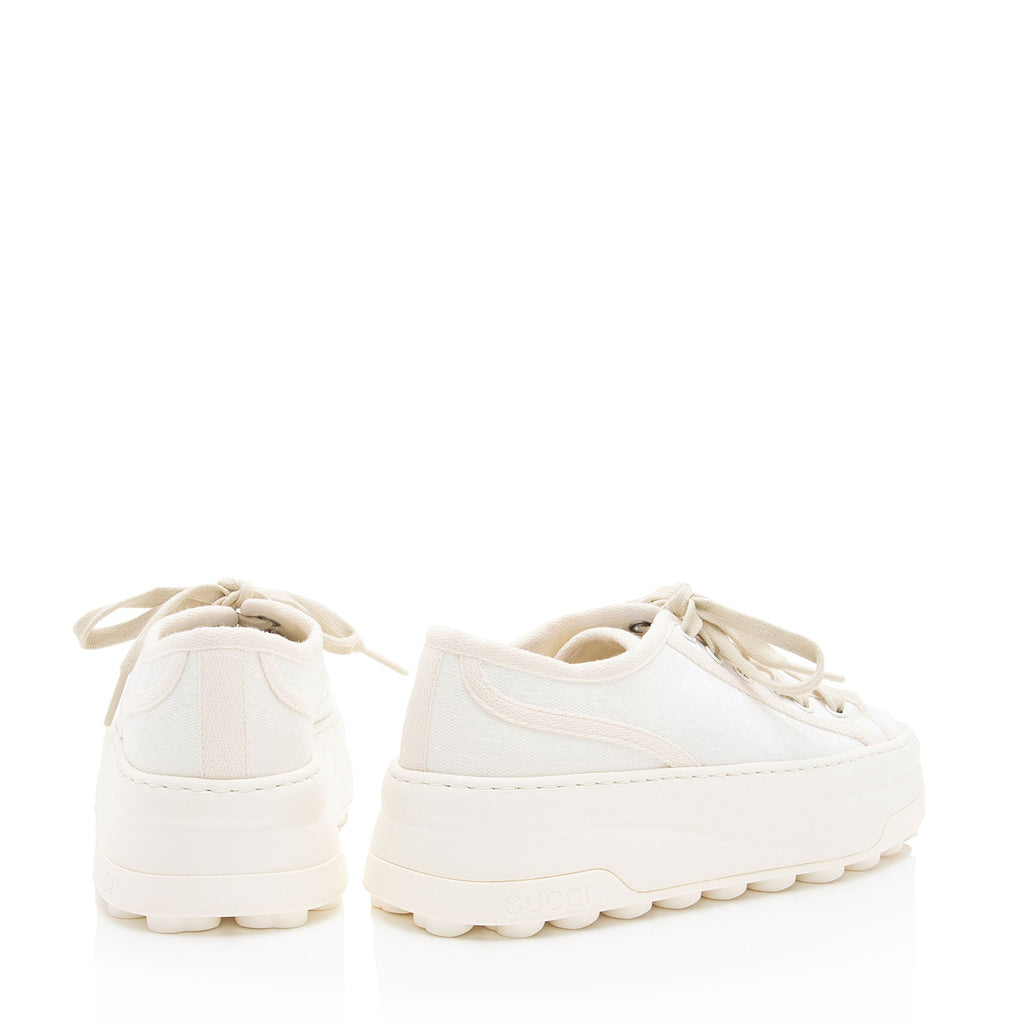 Gucci GG Canvas Tennis 1977 Platform Sneakers - Size 6.5 / 36.5