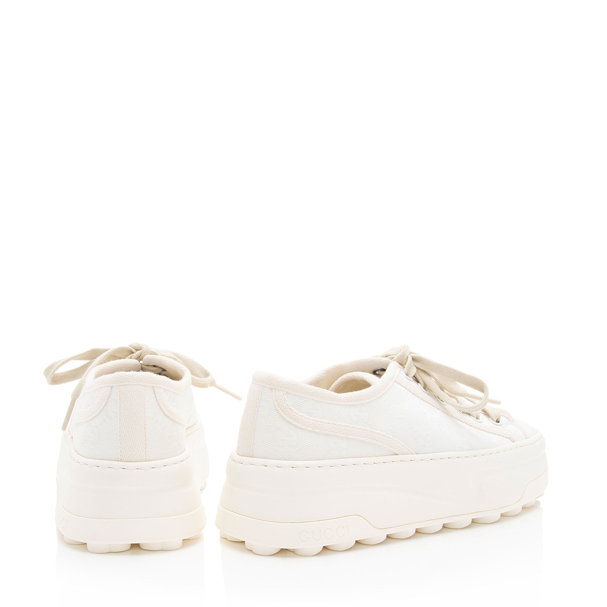 Gucci GG Canvas Tennis 1977 Platform Sneakers - Size 6.5 / 36.5