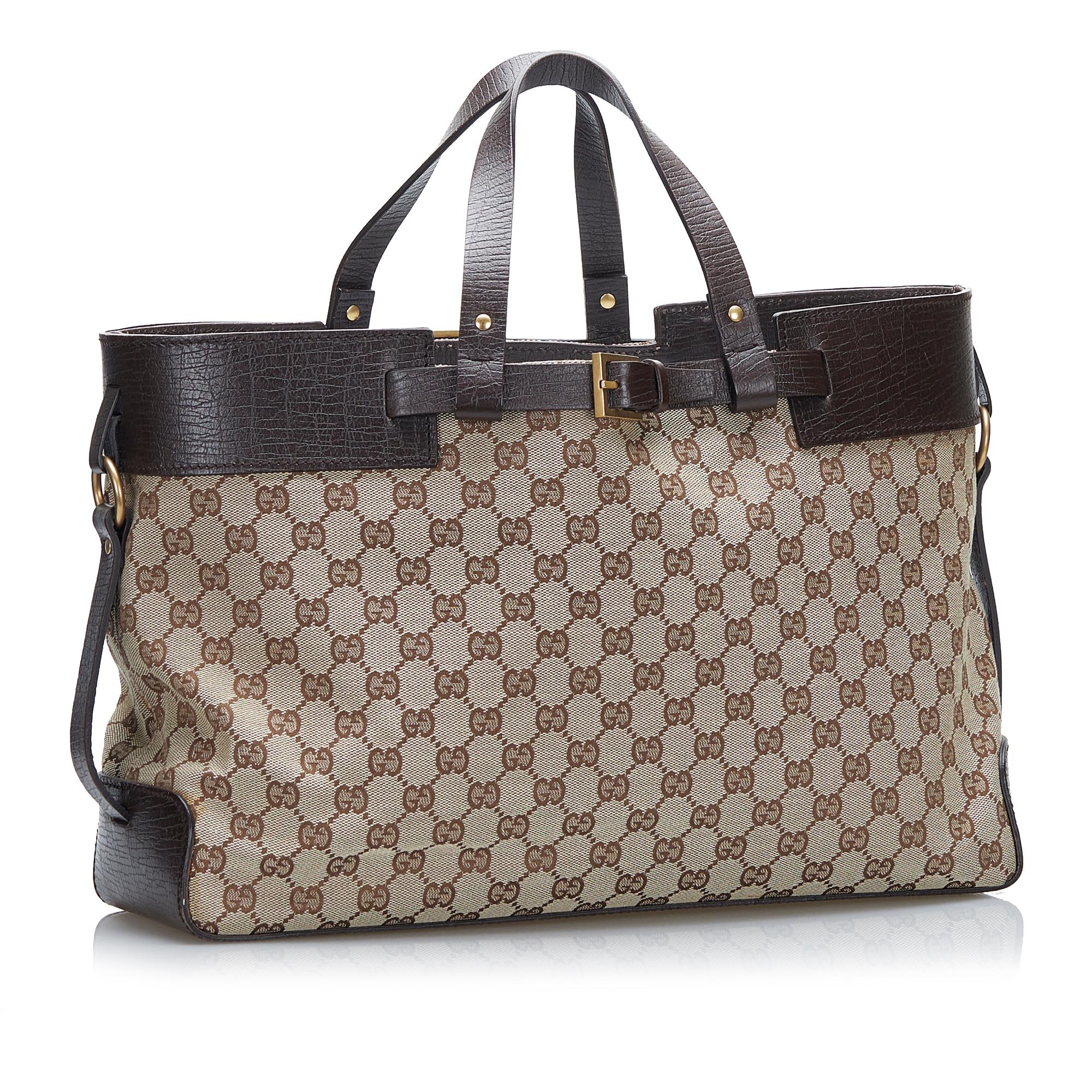 Gucci GG Canvas Tote Bag (SHG-PGgRlR)