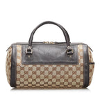 Gucci GG Canvas Trophy Handbag (SHG-4YAF0E)