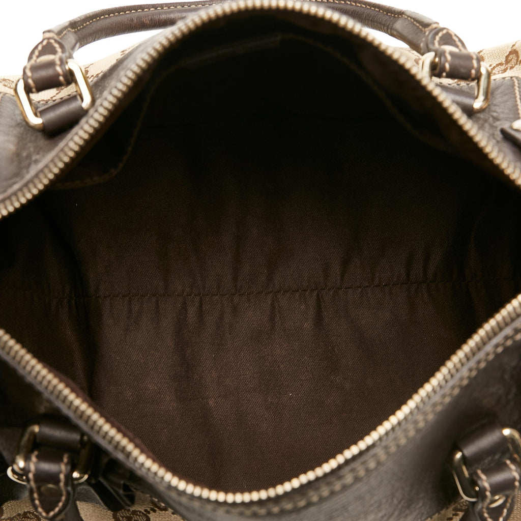 Gucci GG Canvas Trophy Handbag (SHG-4YAF0E)