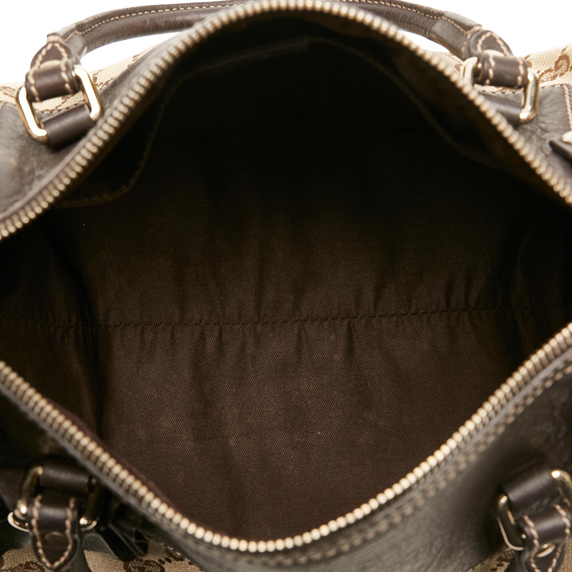 Gucci GG Canvas Trophy Handbag (SHG-4YAF0E)