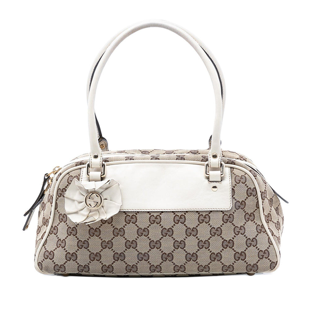 Gucci GG Canvas Trophy Shoulder Bag