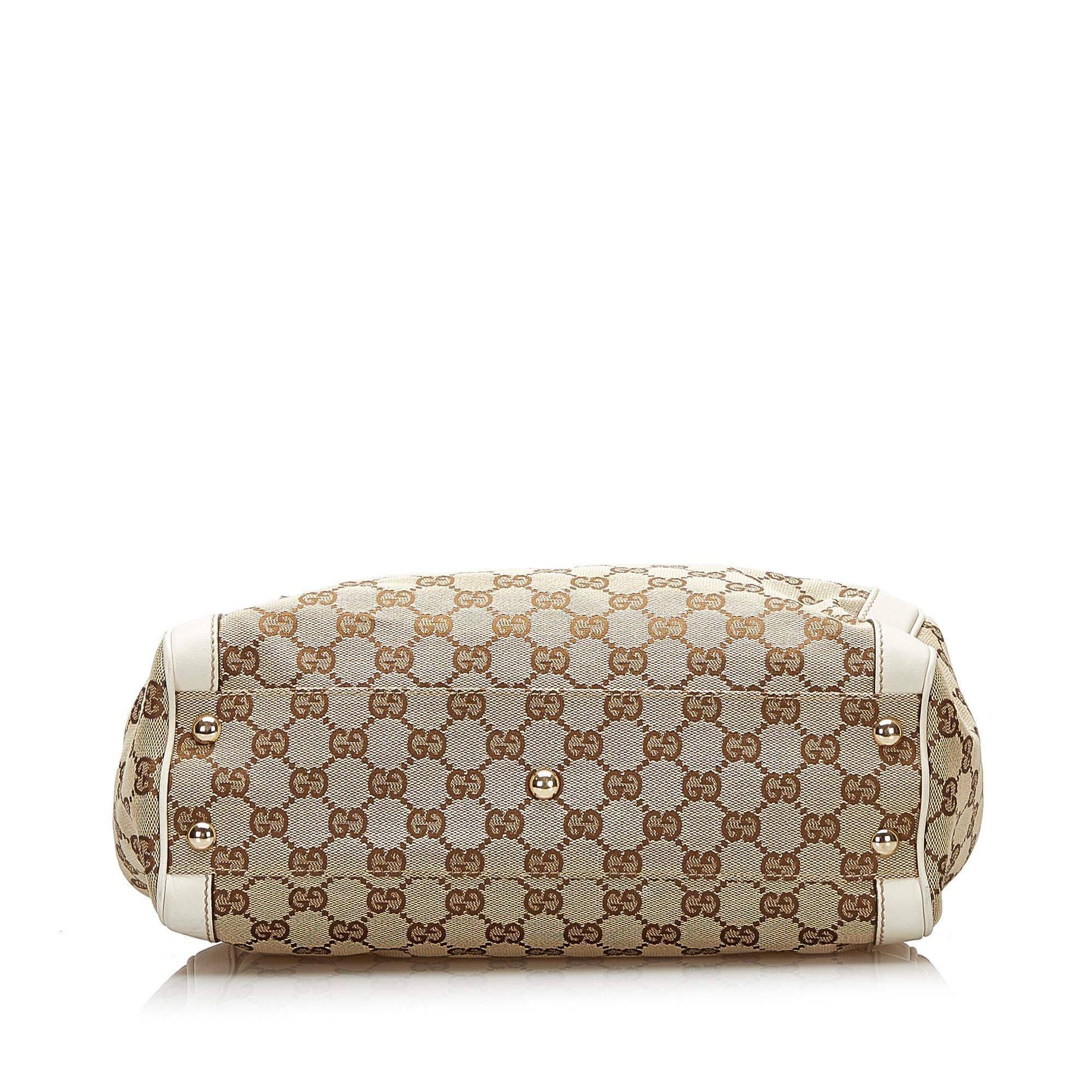 Gucci GG Canvas Trophy Tote (SHG-35223)