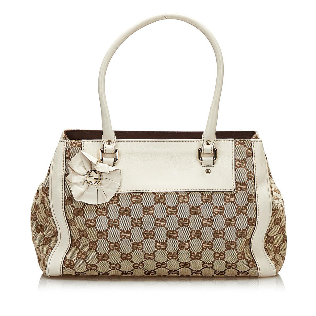 Gucci GG Canvas Trophy Tote (SHG-35223)